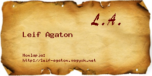 Leif Agaton névjegykártya